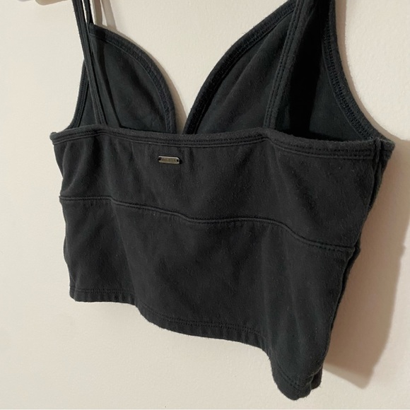 Hollister Must- Have Collection Black V-Neck Crop Top Bralette S - Picture 3 of 8